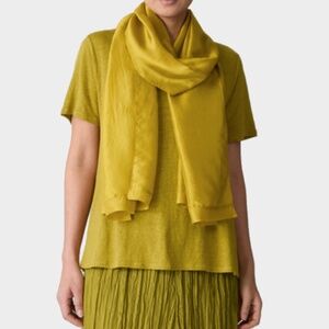 Eileen Fisher Washed Silk Scarf Goldpear